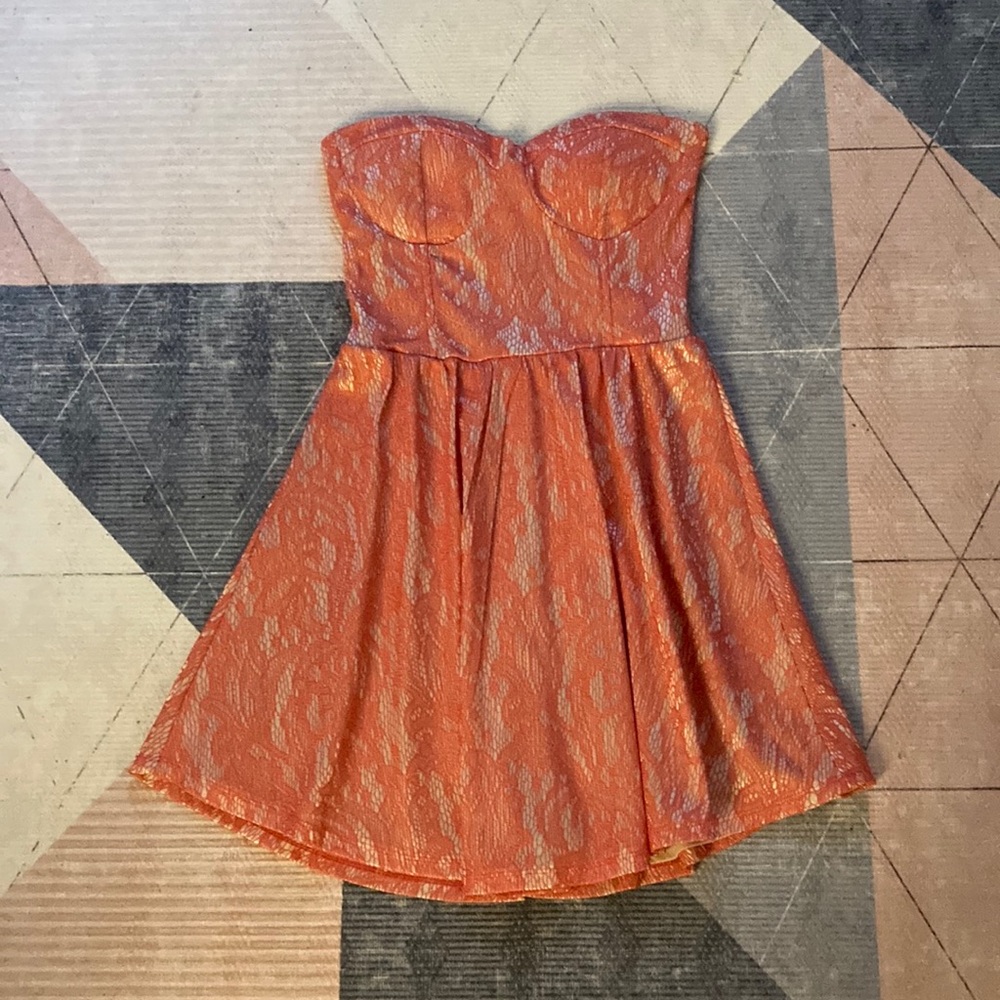 Pink, satiny party dress